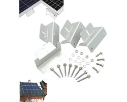 4 stuks - Beugel voor zonnepanelen van aluminiumlegering - Beugel voor fotovoltaïsche Z-type aluminiumlegering - Beugel voor zonnepanelen voor campers/jachten - Montagebeugel voor zonnepanelen - Montagebeugel voor zonnepanelen van het type Z