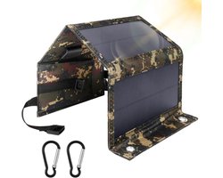 5V 20W draagbare opvouwbare zonneoplader, USB-zonnepaneel met uitgang, zonne-energie voor buitenactiviteiten zoals fietsen, wandelen, kamperen en reizen, duurzame krasbestendige voeding (1 set)