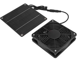 5W zonnepaneel met ventilator - 5V DC monokristallijne zonnepanelen kunnen ook worden gebruikt in dierenverblijven, kippenhokken, boomhutten, hondenhokken, grote schuren, op de camping, in auto's, enz.