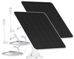 5W Zonnepaneel voor Ring Stick Up Cam en Spotlight Camera - Waterdicht, Met Oplaadkabel en Wandhouder