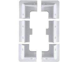 6-delige set witte montagebeugels voor zonnepanelen - Hoeksteunen voor campers, caravans en boten