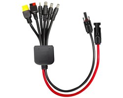 6 in 1 Zonne-kabeladapter Universele zonne-oplaadkabeladapter Anderson XT60 DC7909 DC6530 DC35135 DC5521 voor zonnepanelen Draagbare zonnepanelen adapterkabel