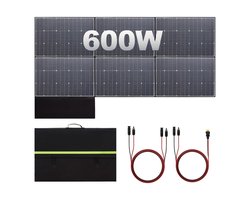 600W Vouwbare Zonnepaneelset – Mobiel Zonnepaneel – Draagbaar Zonnepaneel – Solar Paneel – Monokristallijn Silicium – Hoog Rendement – Compact Design
