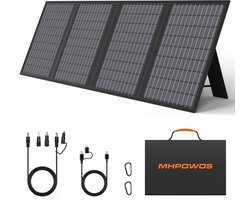 60W Opvouwbaar Zonnepaneel, 24% Omzettingsefficiëntie, IP67 Waterdicht, USB‑A USB‑C DC Uitgang, Draagbare Zonneoplader voor Powerstation, Kamperen en Buiten