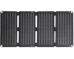 80W draagbaar zonnepaneel voor energiecentrale, monokristallijn 12V 5V snelladende QC dubbele USB-uitgang zonnelader opvouwbaar zonnepaneel voor kamperen off-grid