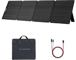 ALLPOWERS SE200 200 W Zonnepaneel, Opvouwbaar Zonnepaneel met Verstelbare Standaard, IP68 Waterdichte ETFE Zonnelader voor Energiecentrale, Buiten, Kamperen, Camper, Tuin, Stroomuitval