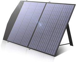 AllPowers - Zonnepaneel - Draagbaar - Waterdicht - Opvouwbaar zonnepaneel - voor Camping RV Tuin Dak - 1 x 100W - Polykristallijn Silicium - Zwart