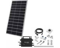 Balkon Zonne-Energiecentrale – 300W Zonnepanelen Set – Startpakket – Inclusief Omvormer Met WLAN en App Besturing – Aluminium Frame – Weerbestendig – Uitbreidbaar – Slim Energiebeheer