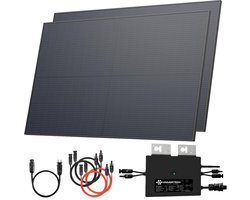 Balkon Zonnepaneel Set 800W Compleet met Omvormer en Kabel voor Stopcontact