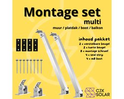 CJX Solar - montage set - multifunctioneel - muur - dak - boot - balkon - plug & play - verstelbaar