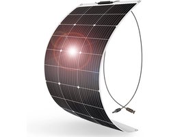 DOKIO 100W Flexibel Mono Zonnepaneel geschikt voor 12V batterij - Zonnemodule ideaal voor camper, camping, tuinhuis