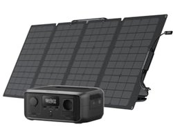 Draagbaar Energiestation met Zonnepaneel en LFP-accu voor Kamperen