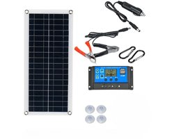 Draagbaar Flexibel Zonnepaneel 12V - 10-15 Watt - Inclusief 60A Controller - Compact 43 x 20 cm Formaat