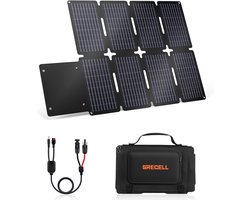 Draagbaar Opvouwbaar Zonnepaneel 80W met USB-A QC3.0 en USB-C voor Telefoons en Powerbanks