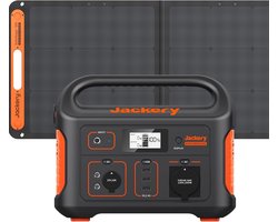 Draagbaar Powerstation met Zonnepaneel - 518Wh Solargenerator voor Kamperen, Vakantie en Buitenactiviteiten