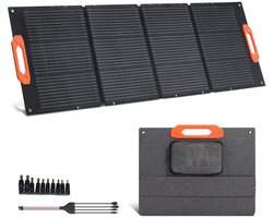 Draagbaar Zonnepaneel - Opvouwbaar Monokristallijn 150 W - ETFE - MC4/USB-C/QC3.0/DC - IP67 Waterdicht - Voor Powerstations, Kamperen & Wandelen