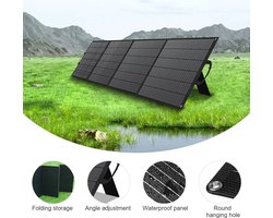 Draagbaar Zonnepaneel – Opvouwbaar Zonnepaneel – Solar Charger – Mobiele Zonne-energie – Outdoor Zonnecel – 400 Watt Vermogen – 23% Energieconversie Efficiëntie