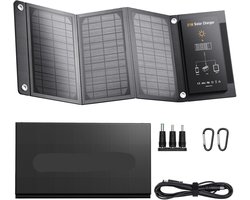 Draagbaar Zonnepaneel – Opvouwbaar Zonnepaneel – Solar Generator – Powerstation Zonnepaneel – Camping Zonnepaneel – 21 Watt Vermogen – Snelle QC3.0 USB Oplader