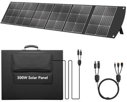 Draagbaar Zonnepaneel – Solar Panel – Opvouwbaar Zonnepaneel – Zonne-energie Kit – Offgrid Stroomvoorziening – 300W – Hoog Vermogen – Lichtgewicht & Weerbestendig