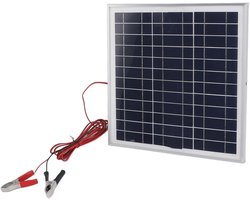 Draagbaar Zonnepaneel - Waterdicht Aluminium Frame - Monokristallijn Silicium - met Krokodillenklemmen en 984ft Kabel voor Kamperen en Wandelen - 50W