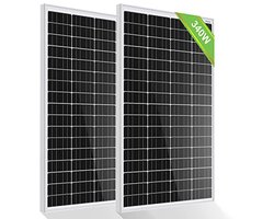 ECO-WORTHY 340W 12 Volt Monocrystalline Solar Panels, 2pcs 170W Solar Panels Suitable for RV, Garden, RV, Motorhome, Charging 12V Battery