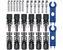 EXCITAT MC4-connector - Zonne-energieconnector - Voor zonnepaneelkabelaccessoires - Zwart