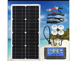 Flexibele zonnepaneel 80Watt 12V & 5V USB met controller, geschikt voor camperreizen, kamperen, jachten, wandelen, opladen energieopslag, mobiele telefoon, enz