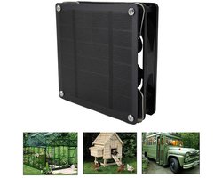 Geïntegreerd ontwerp 3W 6V monokristallijn silicium zonnepaneel aangedreven ventilator, zonne-aangedreven afzuigventilator voor zolder, hondenhok, kippenhok