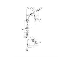 Grohe Baucurve Keukenmengkraan
