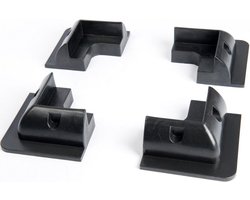 Hoekblokken zwart t.b.v. zonnepaneel (set van 4)