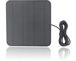 KARZO - 12W Zonnepaneel voor Ringspotcamerabatterij, IP65 Waterdicht, Veilig Opladen, voor Buitenbewakingscamera (ZWART)