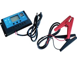 Laadregelaar Charge Controller 12V/24V PWM met 2 USB uitgangen voor POWERplus Alligator - 20A