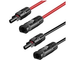 LogiLink PHC0105 MC4/M zu MC4/F zonnepaneel kabel, 10 meter, 2 stuks zwart