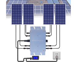 Micro-Omvormer – Solar Omvormer - 1200W Hoog Rendement – Zonne-energie Converter – DC Naar AC – Waterdicht IP65