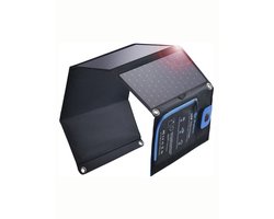 MMM® Zonnepaneel Opvouwbaar - Zonnepaneel - Zonnepanelen Compleet Pakket - Buiten Zonne-Energie Oplader - Dubbele USB-poorten - 28W 5V