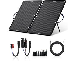 MMM® Zonnepaneel Opvouwbaar - Zonnepaneel - Zonnepanelen Compleet Pakket - met 10 DC-adapter - Verstelbare Standaard - 100W 12V