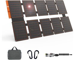 MMM® Zonnepaneel Opvouwbaar - Zonnepaneel - Zonnepanelen Compleet Pakket - Monokristallijne Zonnecel voor Kamperen - 100W DC/QC 3.0 USB-A & PD3.0 USB-A en PD3.0 USB-C