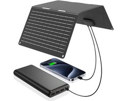 MMM® Zonnepaneel Opvouwbaar - Zonnepaneel - Zonnepanelen Compleet Pakket - Waterdicht - USB A, USB-C