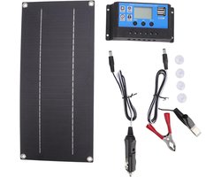 MMM® Zonnepanelen Compleet Pakket - Zonnepanelen - Zonnepanelen met Stekker - Controller en Verbindingslijn - met Verlengkabel en Clips
