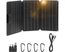 MMP® Draagbaar Zonnepaneel - Solar Charger - Opvouwbaar Zonnepaneel - 30w - 32x25x2cm - Zwart
