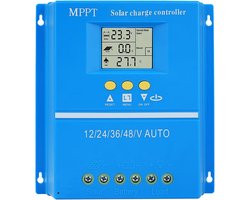 MPPT Solar Laadregelaar - Automatische 12V/24V/36V/48V Herkenning met LCD Scherm