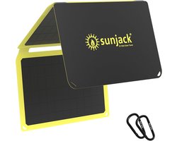 Opvouwbaar 25W monokristallijn zonnepaneel oplader met USB-C en USB-A voor mobiele telefoons en tablets - ideaal voor kamperen en wandelen