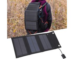 Opvouwbaar zonnepaneel 15W - Waterdichte draagbare zonne-oplader voor outdoor