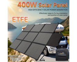 Opvouwbaar Zonnepaneel – Draagbaar Zonnelader – Mobiel Paneel – Camping Zonnepaneel – 400W Vermogen – Monokristallijn – Compact Ontwerp