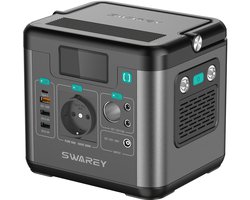 Powerstation – Draagbare Generator – Mobiele Stroomvoorziening – Zonne-energiecentrale – Noodstroombackup – 300W AC Uitgang – 200W Zonnepaneel Met 222Wh Lithiumbatterij