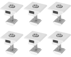 PV Fotovoltaïsche Solar Montage Beugels 30mm Aluminium Centre Klemmen voor RV Platte Dak - Trapeziumvormig - 6 Stuks .