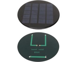 Ronde Zonnecel Panel 1.1W 5V - Oplaadbare Batterij - Polycrystalline Silicon Module - Zonne-energie - Kleine Zonnepaneel