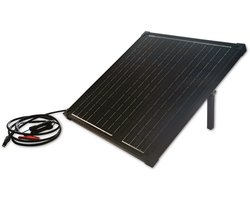 Technaxx TX-214 Draagbaar zonnepaneel - 50W Zonne-oplaadset - 18V - 2x 5V/3A Usb oplaadpunt - Makkelijk draagbaar - Zwart