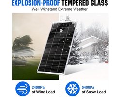 Transparante Zonnepanelen – Solar Panel – Zonne-energie Paneel – Zonnecel – Photovoltaïsch Paneel – 2x 120W 18V – Bifaciaal Hoog Rendement – Eenvoudige Installatie