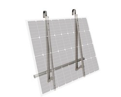 UnqSpply - 3 in 1 Aluminium Zonnepaneel montageset - Bevestigingsset voor Balkon, Tuin, Muur en Platdak - Beugel voor 1 Zonnepaneel 275Wp tot 450Wp - Zonnepaneel frame houder Montage Set - Beugel voor Balkon Energiecentrale - Frame voor zonnepanelen